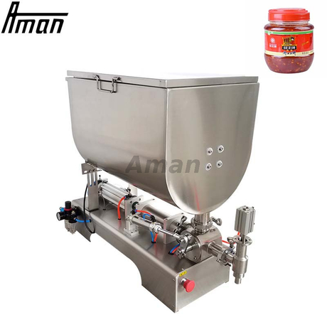 U Type Tomato Paste Chilli Sauce Filling Mixing Machine Beef Sauce Bean Sauce Semi Automatic Pneumatic Filling Machine