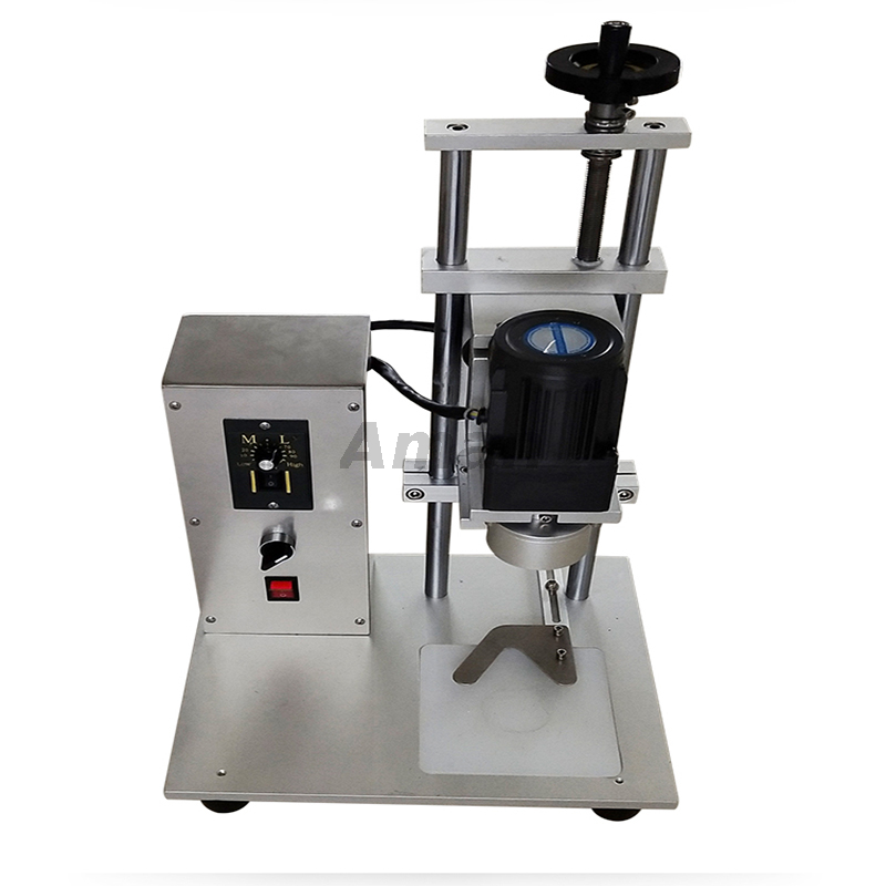 Semi-automatic Electric Beverage Food Plastic Glass Metal Bottle Screw Flat Tabletop Capping Machine